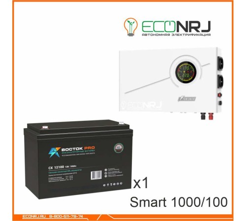 ИБП Powerman Smart 1000 INV + Аккумуляторная батарея ВОСТОК PRO СХ-12100