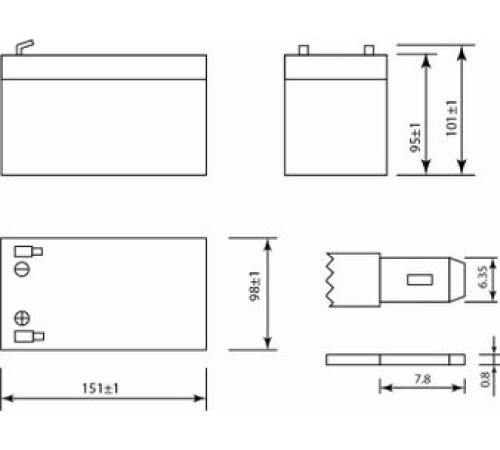 Аккумуляторная батарея Delta DT 1212