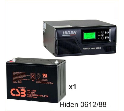 ИБП Hiden Control HPS20-0612 + Аккумуляторная батарея CSB GPL12880