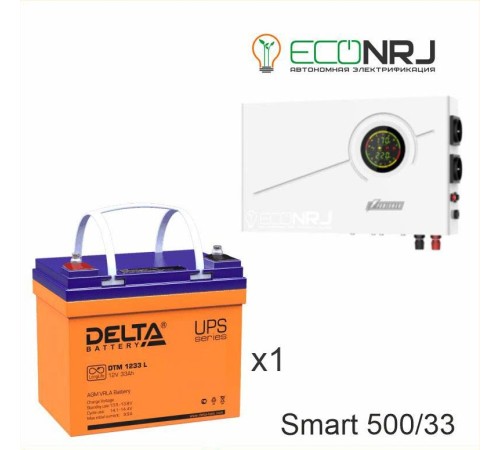 ИБП Powerman Smart 500 INV + Аккумуляторная батарея Delta DTM 1233 L