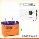 ИБП Powerman Smart 500 INV + Аккумуляторная батарея Delta DTM 1233 L