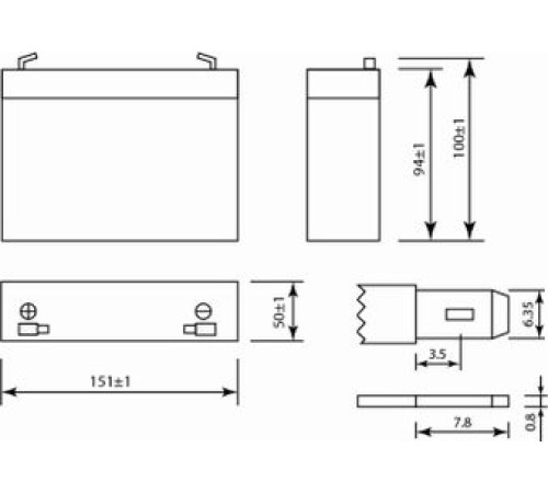 Аккумуляторная батарея Delta DT 612