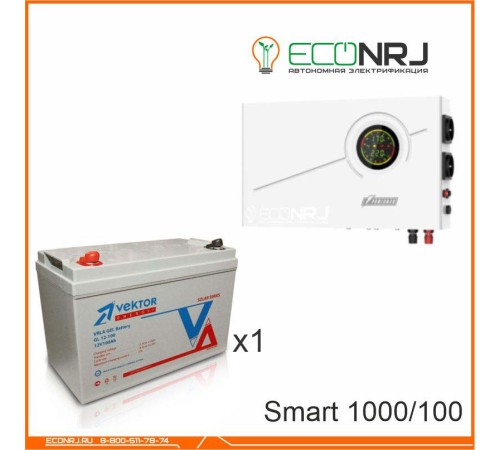 ИБП Powerman Smart 1000 INV + Аккумуляторная батарея Vektor GL 12-100