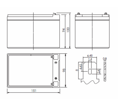 Аккумуляторная батарея POWERMAN Battery CA12140