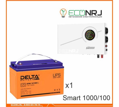 ИБП Powerman Smart 1000 INV + Аккумуляторная батарея Delta DTM 12100 L