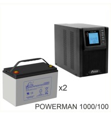 ИБП POWERMAN ONLINE 1000 Plus + LEOCH DJM12100