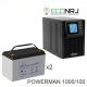 ИБП POWERMAN ONLINE 1000 Plus + Аккумуляторная батарея LEOCH DJM12100