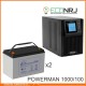 ИБП POWERMAN ONLINE 1000 Plus + Аккумуляторная батарея LEOCH DJM12100