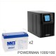 ИБП POWERMAN ONLINE 1000 Plus + Аккумуляторная батарея MNB MNG100-12