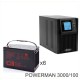 ИБП POWERMAN ONLINE 1000 Plus + Аккумуляторная батарея CSB GPL121000