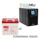 ИБП POWERMAN ONLINE 1000 Plus + Аккумуляторная батарея MNB MМ55-12