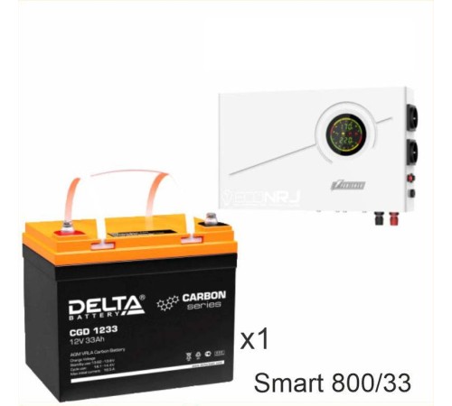 ИБП Powerman Smart 800 INV + Аккумуляторная батарея Delta CGD 1233