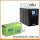 ИБП POWERMAN ONLINE 1000 Plus + Аккумуляторная батарея WBR GPL121500