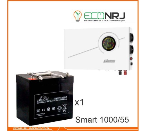 ИБП Powerman Smart 1000 INV + Аккумуляторная батарея LEOCH DJM1255