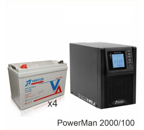 ИБП POWERMAN ONLINE 2000 Plus + Аккумуляторная батарея Vektor GL 12-100