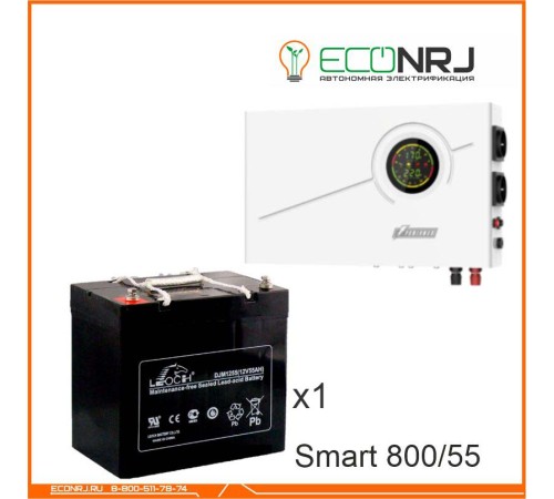 ИБП Powerman Smart 800 INV + Аккумуляторная батарея LEOCH DJM1255