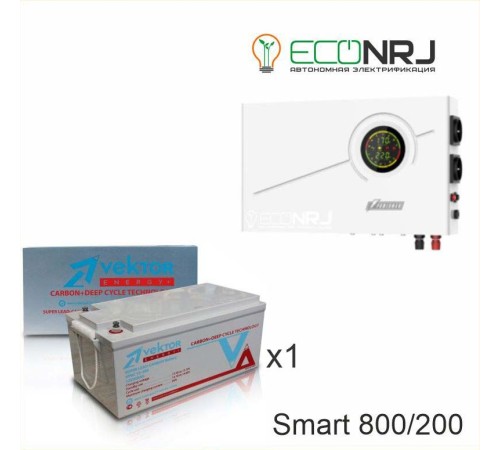 ИБП Powerman Smart 800 INV + Аккумуляторная батарея Vektor VPbC 12-200