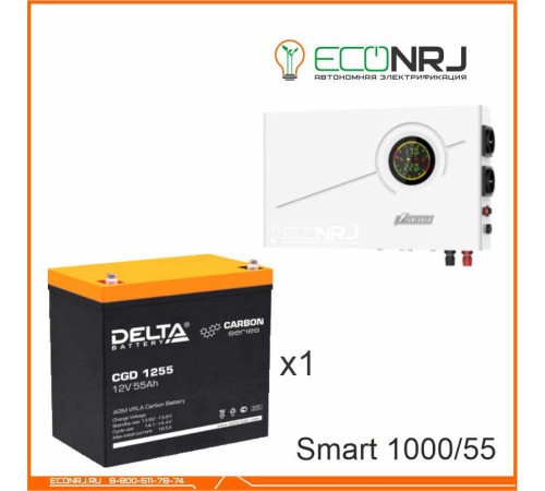 ИБП Powerman Smart 1000 INV + Аккумуляторная батарея Delta CGD 1255