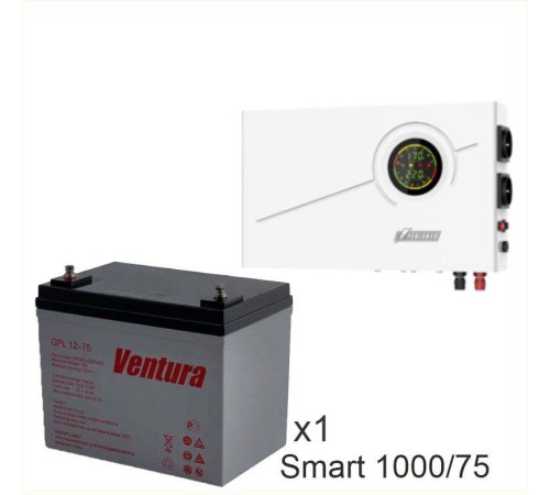 ИБП Powerman Smart 1000 INV + Аккумуляторная батарея Ventura GPL 12-75