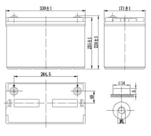 Аккумуляторная батарея Delta GX 12-100