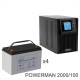 ИБП POWERMAN ONLINE 2000 Plus + Аккумуляторная батарея LEOCH DJM12100