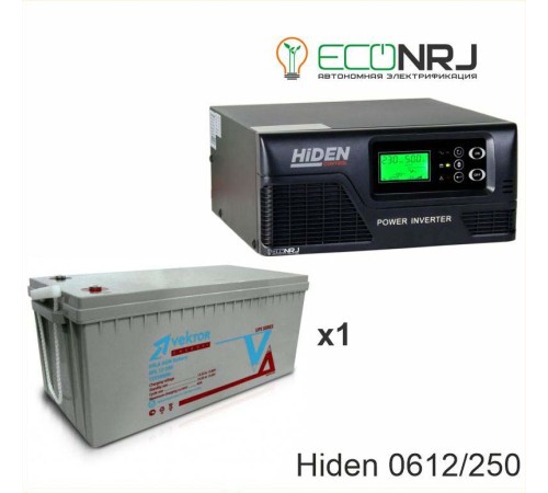 ИБП Hiden Control HPS20-0612 + Аккумуляторная батарея Vektor GL 12-250