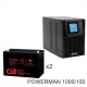 ИБП POWERMAN ONLINE 1000 Plus + Аккумуляторная батарея CSB GP121000