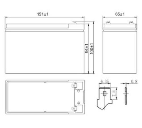 Аккумуляторная батарея Delta HR 12-34 W