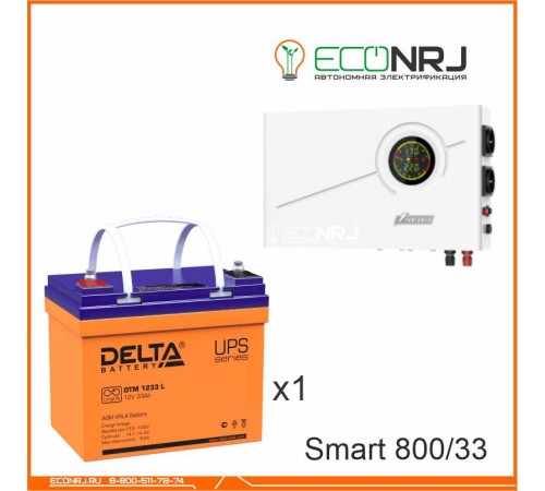 ИБП Powerman Smart 800 INV + Аккумуляторная батарея Delta DTM 1233 L