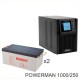 ИБП POWERMAN ONLINE 1000 Plus + Аккумуляторная батарея Ventura GPL 12-250