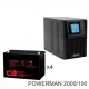 ИБП POWERMAN ONLINE 2000 Plus + Аккумуляторная батарея CSB GP121000