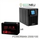 ИБП POWERMAN ONLINE 2000 Plus + Аккумуляторная батарея CSB GP121000